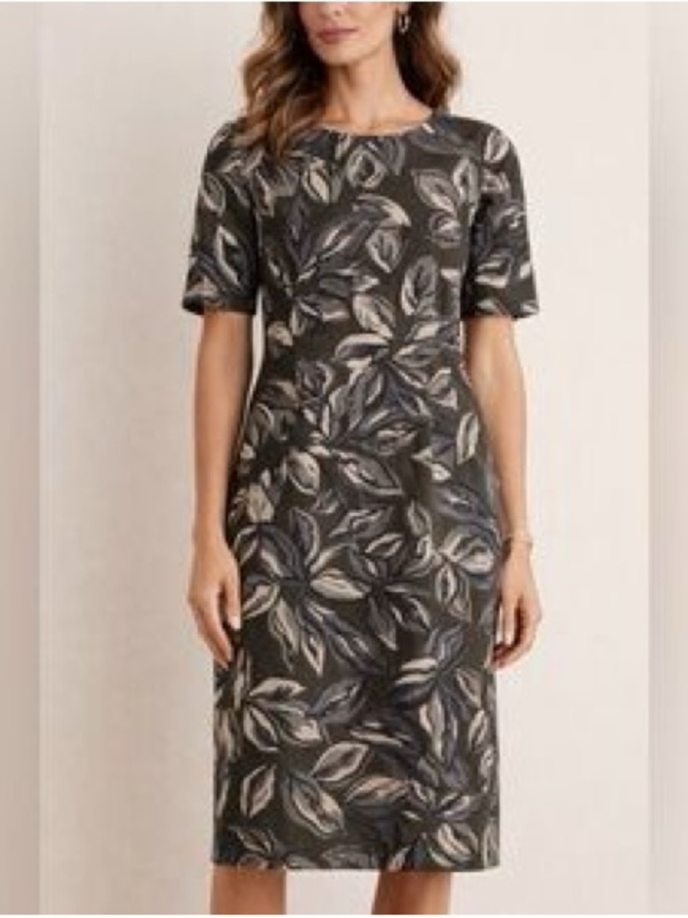 Max Mara botanical print cotton midi dress size L